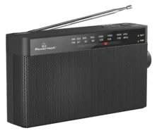 POWERTECH φορητό ραδιόφωνο PT-1244 με πτυσσόμενη κεραία, μαύρο