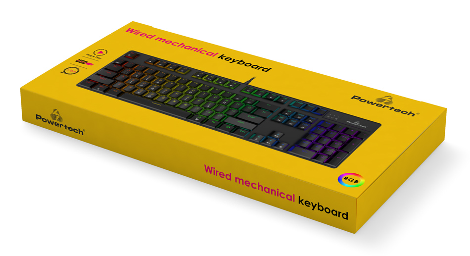POWERTECH gaming μηχανικό πληκτρολόγιο PT-1254, ενσύρματο, RGB, μαύρο 6 POWERTECH gaming μηχανικό πληκτρολόγιο PT-1254, ενσύρματο, RGB, μαύρο - Image 4