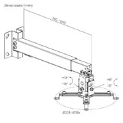 POWERTECH βάση projector οροφής PT-1255, έως 20kg 8