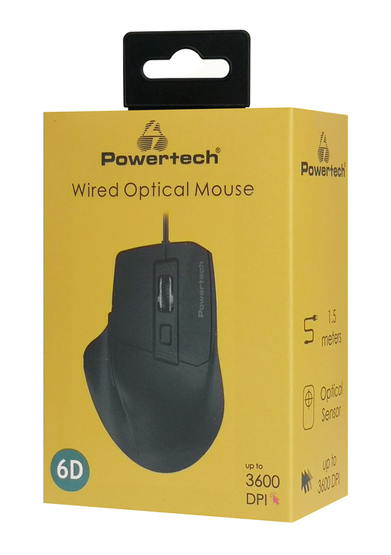 POWERTECH ενσύρματο ποντίκι PT-1273, οπτικό, 3600DPI, μαύρο 5 POWERTECH ενσύρματο ποντίκι PT-1273, οπτικό, 3600DPI, μαύρο - Image 3