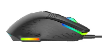 POWERTECH ενσύρματο gaming ποντίκι PT-1274, RGB φως, οπτικό, 12000DPI, μαύρο 4