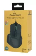 POWERTECH ενσύρματο gaming ποντίκι PT-1274, RGB φως, οπτικό, 12000DPI, μαύρο 5