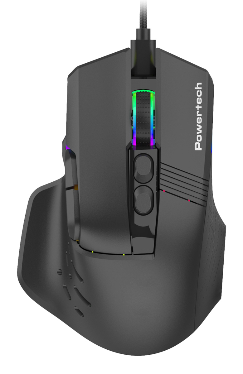 POWERTECH ενσύρματο gaming ποντίκι PT-1274, RGB φως, οπτικό, 12000DPI, μαύρο 3 POWERTECH ενσύρματο gaming ποντίκι PT-1274, RGB φως, οπτικό, 12000DPI, μαύρο