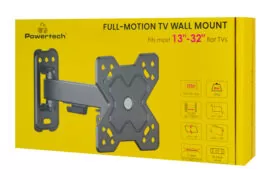 POWERTECH επιτοίχια βάση τηλεόρασης PT-1277, 13-32", έως 20kg, full motion 4