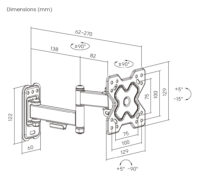 POWERTECH επιτοίχια βάση τηλεόρασης PT-1278, 13-32", έως 20kg, full motion 8 POWERTECH επιτοίχια βάση τηλεόρασης PT-1278, 13-32", έως 20kg, full motion 3