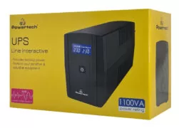 POWERTECH UPS Line Interactive PT-1296 με οθόνη, 1100VA, 660W, 2x Schuko 3