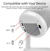 POWERTECH smart βιντεοπροβολέας PT-1305, 1080p, WiFi, Android, 170 ANSI lumens, λευκός 14 POWERTECH smart βιντεοπροβολέας PT-1305, 1080p, WiFi, Android, 170 ANSI lumens, λευκός 5