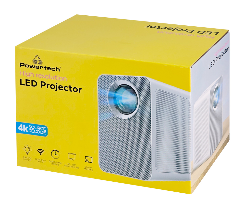 POWERTECH smart βιντεοπροβολέας PT-1306, 1080p, WiFi, 250 ANSI lumens, λευκός 10 POWERTECH smart βιντεοπροβολέας PT-1306, 1080p, WiFi, 250 ANSI lumens, λευκός - Image 8