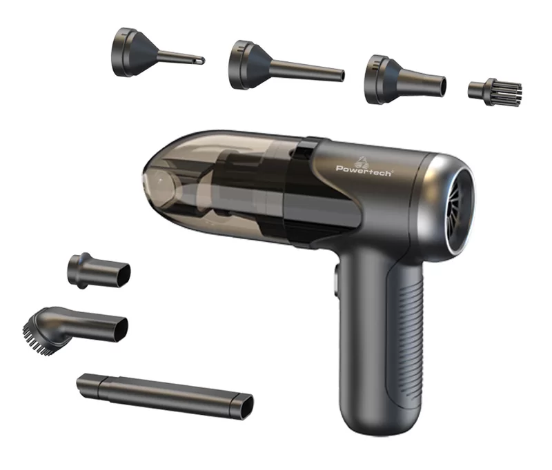POWERTECH 2 σε 1 σκουπάκι χειρός & air duster PT-1315, 60W, 4000mAh, μαύρο 3 POWERTECH 2 σε 1 σκουπάκι χειρός & air duster PT-1315, 60W, 4000mAh, μαύρο