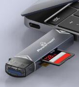 POWERTECH card reader PT-1343 για SD & micro SD, USB 3.2, 5Gbps, γκρι 3