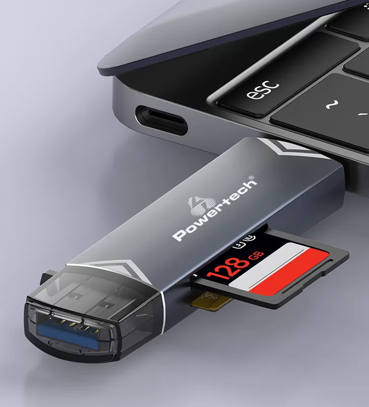 POWERTECH card reader PT-1343 για SD & micro SD, USB 3.2, 5Gbps, γκρι 5 POWERTECH card reader PT-1343 για SD & micro SD, USB 3.2, 5Gbps, γκρι - Image 3