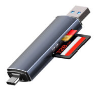 POWERTECH card reader PT-1343 για SD & micro SD, USB 3.2, 5Gbps, γκρι 4