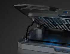 POWERTECH βάση & ψύξη laptop PT-1346, έως 15.6", 2x 125mm LED fan, μαύρη 3