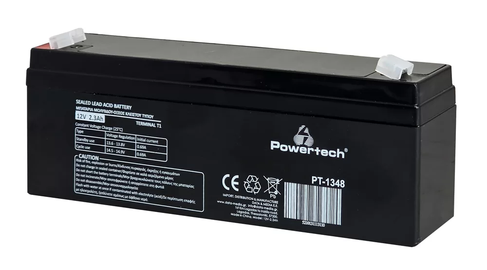 POWERTECH μπαταρία μολύβδου PT-1348, 12V 2.3Ah, T1 3 POWERTECH μπαταρία μολύβδου PT-1348, 12V 2.3Ah, T1