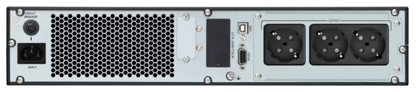 POWERTECH UPS On Line PT-1357 για rack 2U, με οθόνη, 1000VA/900W, 3x Schuko output 2