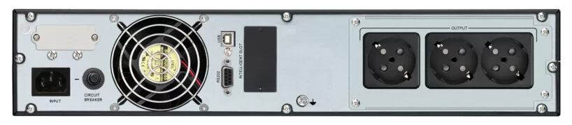 POWERTECH UPS On Line PT-1358 για rack 2U, με οθόνη, 2000VA/1800W, 3x Schuko output 2