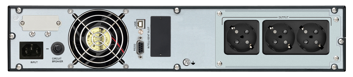 POWERTECH UPS On Line PT-1358 για rack 2U, με οθόνη, 2000VA/1800W, 3x Schuko output 4 POWERTECH UPS On Line PT-1358 για rack 2U, με οθόνη, 2000VA/1800W, 3x Schuko output - Image 2