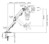 POWERTECH βάση γραφείου οθόνης PT-1365, 17-27", έως 7kg 16 POWERTECH βάση γραφείου οθόνης PT-1365, 17-27", έως 7kg 7