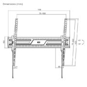 POWERTECH επιτοίχια βάση τηλεόρασης PT-1368, 43-100", έως 75kg, ρυθμιζόμενη κλίση 18 POWERTECH επιτοίχια βάση τηλεόρασης PT-1368, 43-100", έως 75kg, ρυθμιζόμενη κλίση 8