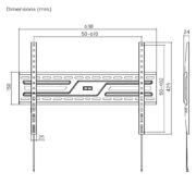 POWERTECH επιτοίχια βάση τηλεόρασης PT-1371, 37-86", έως 75kg, fixed 7