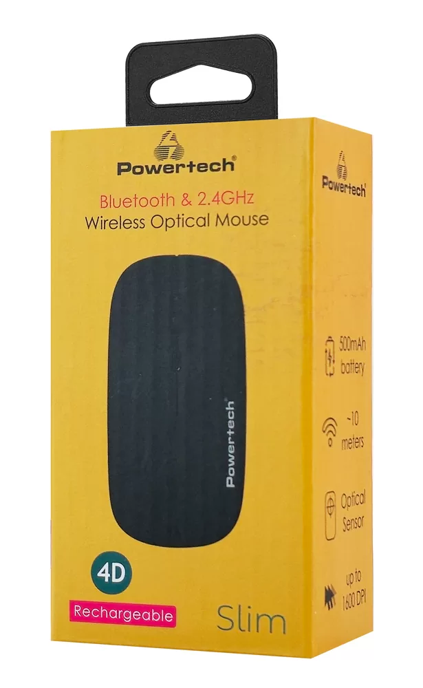 POWERTECH ασύρματο ποντίκι PT-1381, 2.4GHz & Bluetooth, έως 1600DPI, 500mAh, μαύρο 7 POWERTECH ασύρματο ποντίκι PT-1381, 2.4GHz & Bluetooth, έως 1600DPI, 500mAh, μαύρο - Image 5