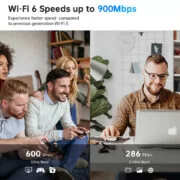 POWERTECH ασύρματος USB αντάπτορας δικτύου & Bluetooth 5.3 PT-1386, 900Mbps WiFi 6 3