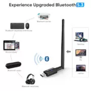 POWERTECH ασύρματος USB αντάπτορας δικτύου & Bluetooth 5.3 PT-1386, 900Mbps WiFi 6 4