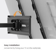 POWERTECH επιτοίχια βάση τηλεόρασης PT-1388, 32-65", έως 35kg, full motion 2
