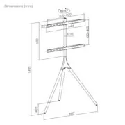 POWERTECH βάση τηλεόρασης δαπέδου PT-1400, 45-65", έως 32kg 7