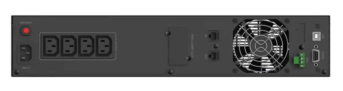 POWERTECH UPS Line Interactive PT-1408 για rack 2U, με οθόνη, 2200VA/1540W, 4x AC output 4 POWERTECH UPS Line Interactive PT-1408 για rack 2U, με οθόνη, 2200VA/1540W, 4x AC output - Image 2