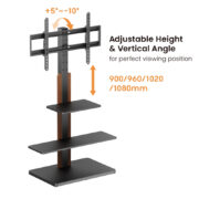 POWERTECH βάση τηλεόρασης δαπέδου PT-1422, 32-75", έως 40kg, με ράφια 8 POWERTECH βάση τηλεόρασης δαπέδου PT-1422, 32-75", έως 40kg, με ράφια 3