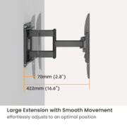 POWERTECH επιτοίχια βάση τηλεόρασης PT-1423, 37-90", 75kg, heavy duty, full motion 15 POWERTECH επιτοίχια βάση τηλεόρασης PT-1423, 37-90", 75kg, heavy duty, full motion 5