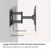 POWERTECH επιτοίχια βάση τηλεόρασης PT-1423, 37-90", 75kg, heavy duty, full motion 15 POWERTECH επιτοίχια βάση τηλεόρασης PT-1423, 37-90", 75kg, heavy duty, full motion 5