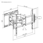 POWERTECH επιτοίχια βάση τηλεόρασης PT-1423, 37-90", 75kg, heavy duty, full motion 18 POWERTECH επιτοίχια βάση τηλεόρασης PT-1423, 37-90", 75kg, heavy duty, full motion 8