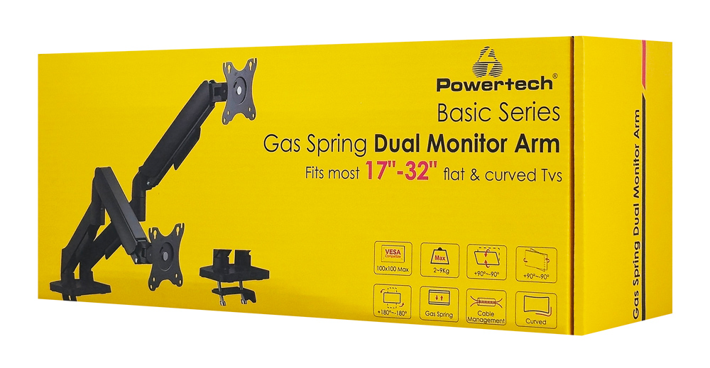 POWERTECH βάση γραφείου για 2x οθόνες PT-1425, 17-32", έως 9kg 10 POWERTECH βάση γραφείου για 2x οθόνες PT-1425, 17-32", έως 9kg - Image 8