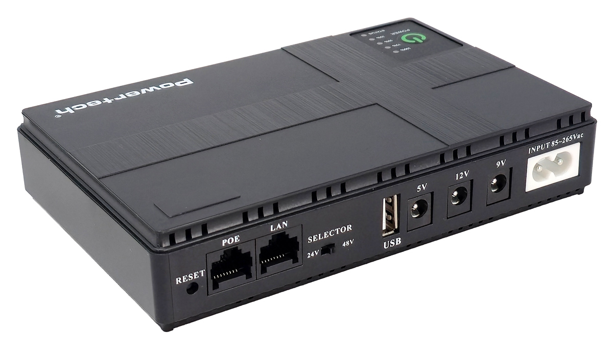 POWERTECH mini DC UPS PT-1435, 36W, 10400mAh, 3x DC, USB/LAN/POE, μαύρο 5 POWERTECH mini DC UPS PT-1435, 36W, 10400mAh, 3x DC, USB/LAN/POE, μαύρο - Image 3