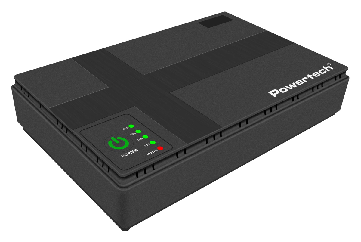 POWERTECH mini DC UPS PT-1435, 36W, 10400mAh, 3x DC, USB/LAN/POE, μαύρο 3 POWERTECH mini DC UPS PT-1435, 36W, 10400mAh, 3x DC, USB/LAN/POE, μαύρο