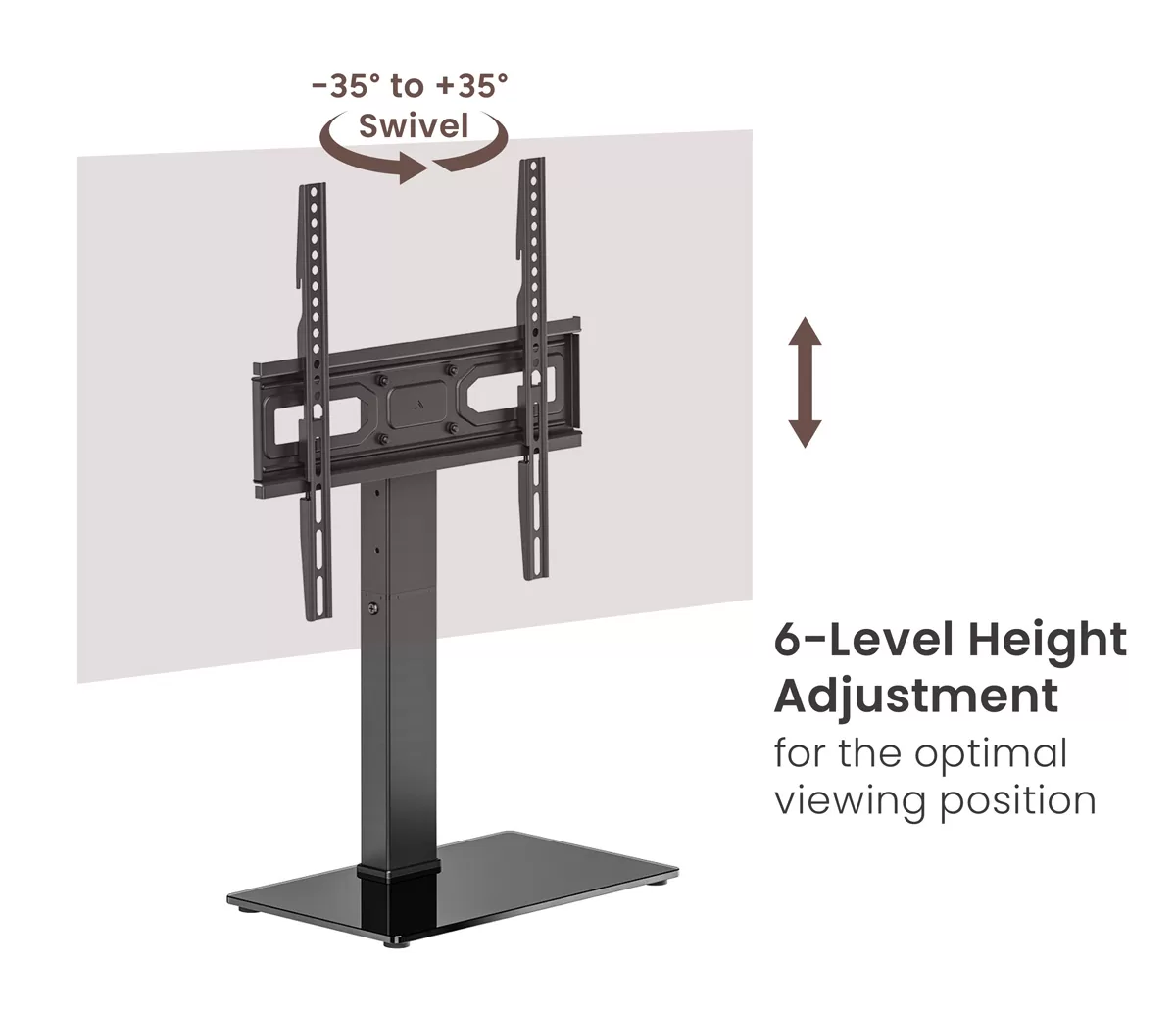 POWERTECH επιτραπέζια βάση τηλεόρασης PT-1445, 32-65", έως 40kg 4 POWERTECH επιτραπέζια βάση τηλεόρασης PT-1445, 32-65", έως 40kg - Image 2