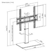POWERTECH επιτραπέζια βάση τηλεόρασης PT-1445, 32-65", έως 40kg 5