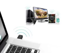POWERTECH ασύρματος USB αντάπτορας δικτύου PT-1450, 1300Mbps dual band WiFi 2