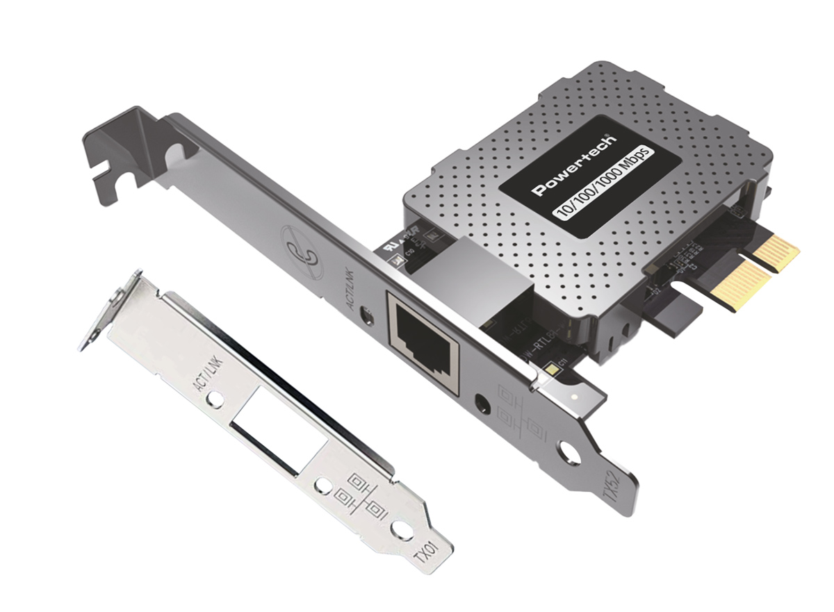 POWERTECH κάρτα επέκτασης δικτύου PCIe σε RJ45 PT-1453, 1000Mbps 3 POWERTECH κάρτα επέκτασης δικτύου PCIe σε RJ45 PT-1453, 1000Mbps