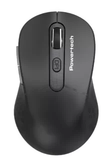 POWERTECH ασύρματο ποντίκι PT-1466, USB δέκτης, έως 1600DPI, μαύρο