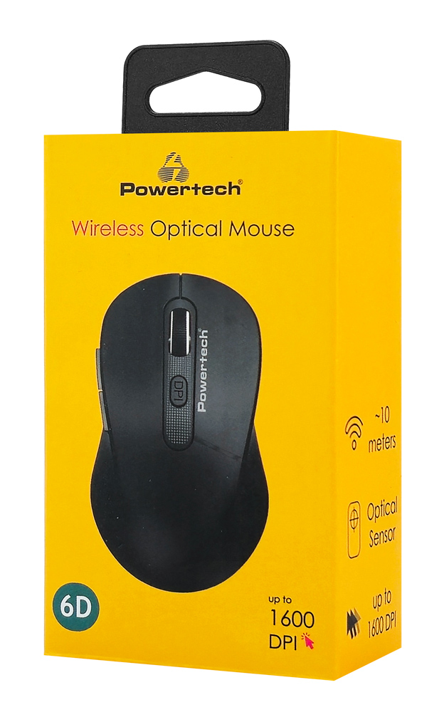 POWERTECH ασύρματο ποντίκι PT-1466, USB δέκτης, έως 1600DPI, μαύρο 7 POWERTECH ασύρματο ποντίκι PT-1466, USB δέκτης, έως 1600DPI, μαύρο - Image 5
