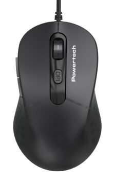 POWERTECH ενσύρματο ποντίκι PT-1467, οπτικό, έως 1600DPI, μαύρο