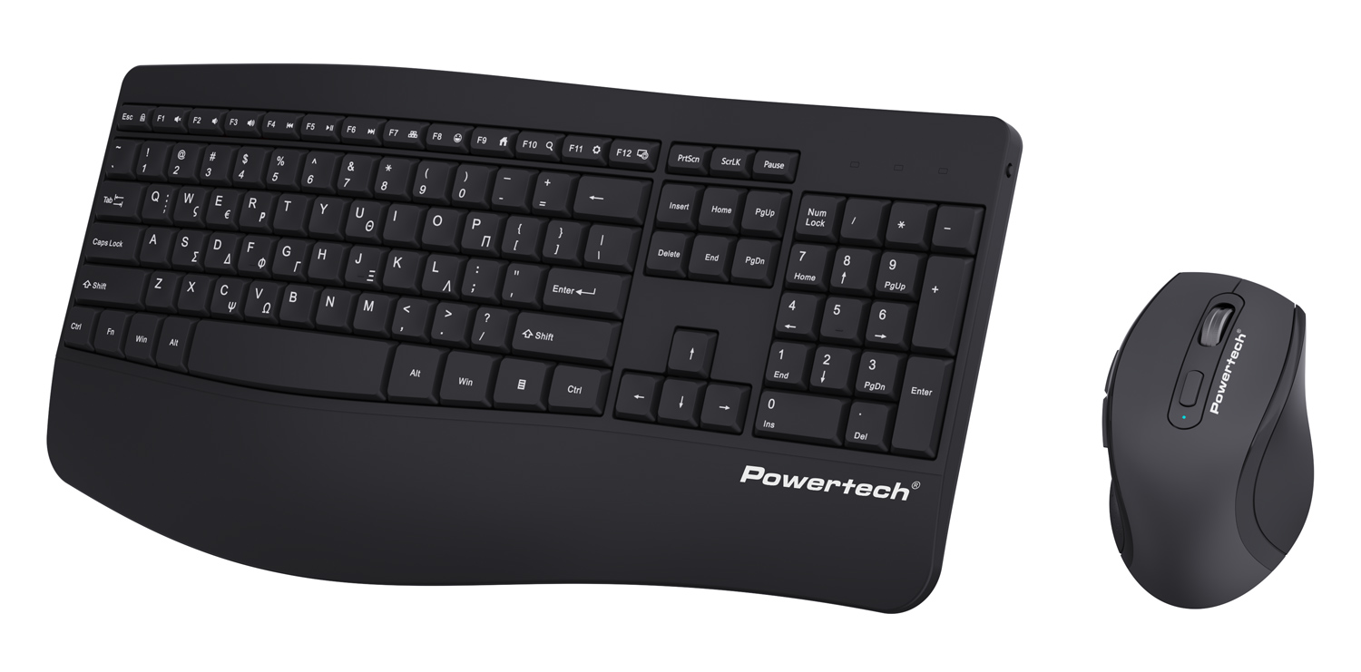 POWERTECH set ποντίκι & πληκτρολόγιο PT-1490, 2.4GHz & Bluetooth, μαύρο 4 POWERTECH set ποντίκι & πληκτρολόγιο PT-1490, 2.4GHz & Bluetooth, μαύρο - Image 2