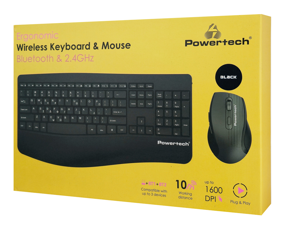 POWERTECH set ποντίκι & πληκτρολόγιο PT-1490, 2.4GHz & Bluetooth, μαύρο 9 POWERTECH set ποντίκι & πληκτρολόγιο PT-1490, 2.4GHz & Bluetooth, μαύρο - Image 7
