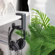 POWERTECH βάση ακουστικών γραφείου PT-1495, περιστρεφόμενη, μαύρη 2