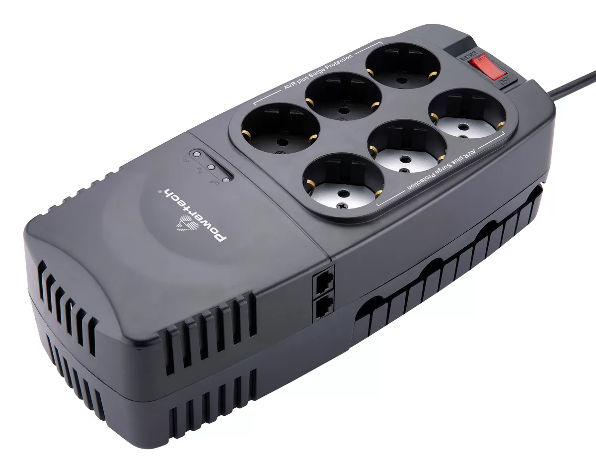 POWERTECH σταθεροποιητής ρεύματος PT-1496, 2000VA/1000W, 6x schuko 4 POWERTECH σταθεροποιητής ρεύματος PT-1496, 2000VA/1000W, 6x schuko - Image 2