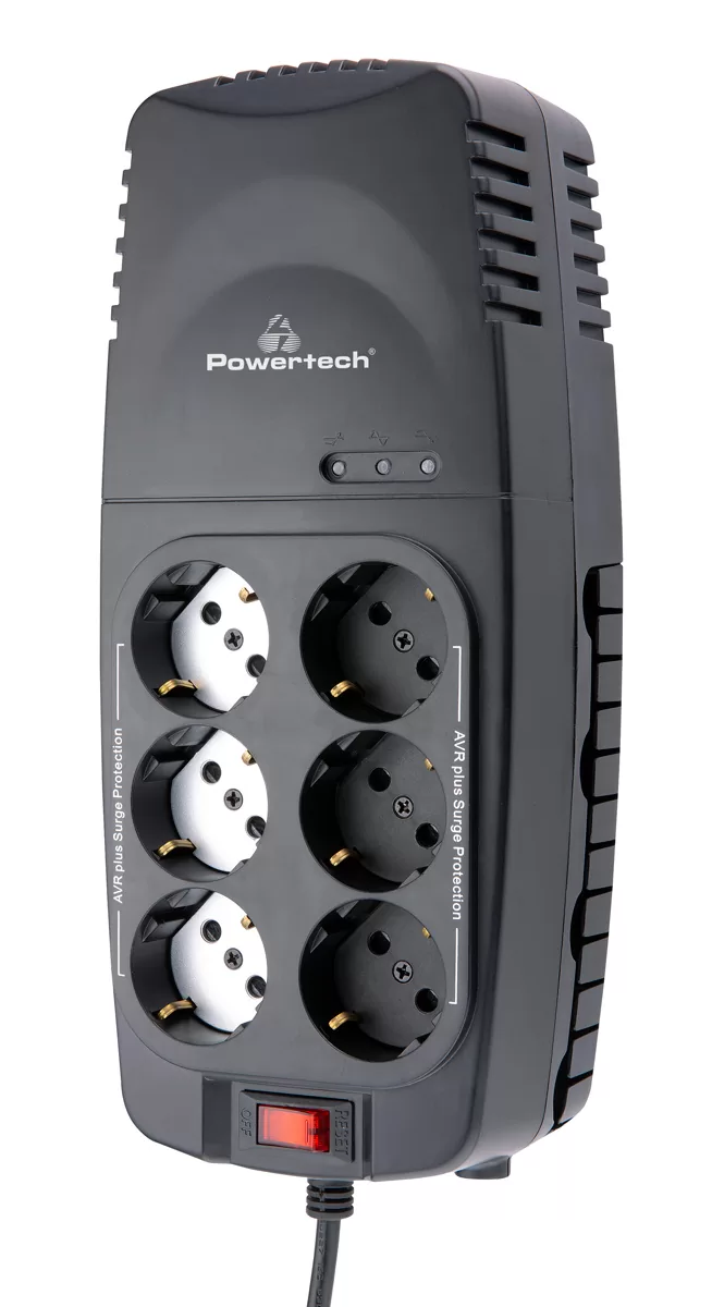 POWERTECH σταθεροποιητής ρεύματος PT-1496, 2000VA/1000W, 6x schuko 5 POWERTECH σταθεροποιητής ρεύματος PT-1496, 2000VA/1000W, 6x schuko - Image 3