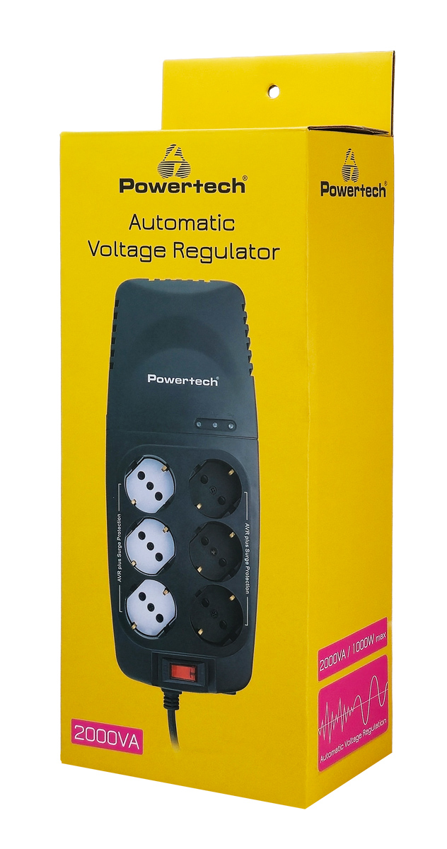 POWERTECH σταθεροποιητής ρεύματος PT-1496, 2000VA/1000W, 6x schuko 6 POWERTECH σταθεροποιητής ρεύματος PT-1496, 2000VA/1000W, 6x schuko - Image 4